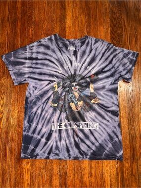 Men’s Large The Offspring Let The Bad Times Roll Black Tie Die Tour Shirt